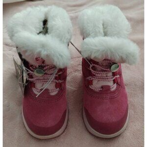 Swiss Tech Kids Winter Boots Size 6 Pink Fur Lined Waterproof